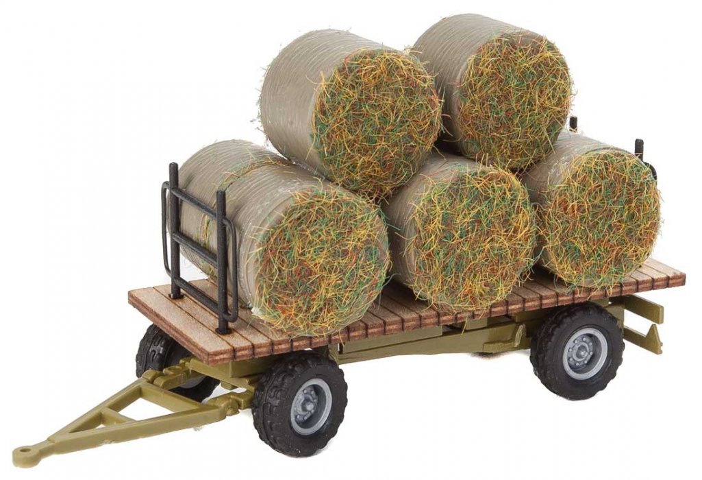 Hay Trailer with Load -- Kit, HO, Walthers SceneMaster 4192