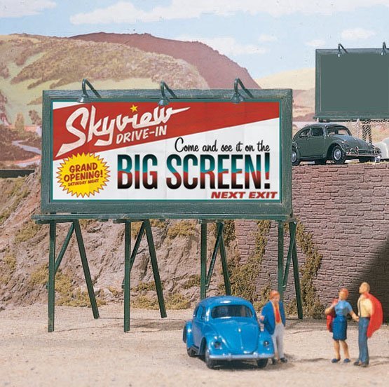 Cruisin′ Roadside Billboards -- Kit pkg(3), HO, Walthers SceneMaster 4251