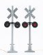 Crossing Flashers -- Set of 2 Working Signals (Use with Crossing Signal Controller), HO, Walthers SceneMaster 4333