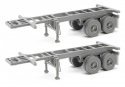 20′ Container Chassis (2-Pack) -- Undecorated, HO, Walthers SceneMaster 4500