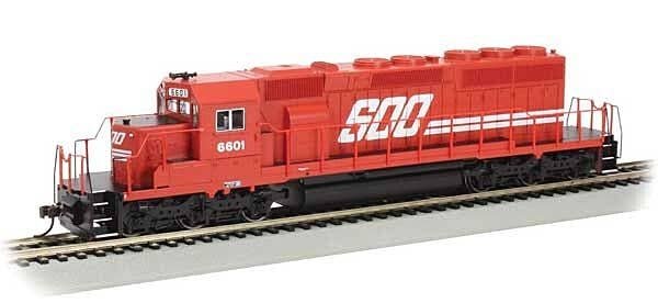 EMD SD40-2 - Standard DC -- Soo Line 6601 (white, red, black), HO, Bachmann Industries 67030