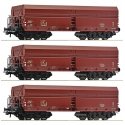 Self-unloading wagons -- Selbstentladewagen -- 3-piece set - HO - Roco Fleischmann 6600044