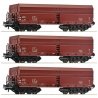 Self-unloading wagons -- Selbstentladewagen -- 3-piece set - HO - Roco Fleischmann 6600044