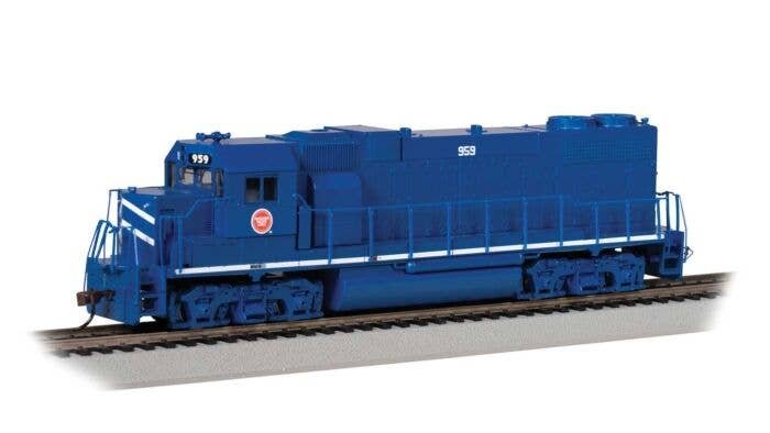 EMD GP38-2 - Standard DC -- Missouri Pacific 959 (blue, white, red, Buzz Saw Logo), HO, Bachmann Industries 61724