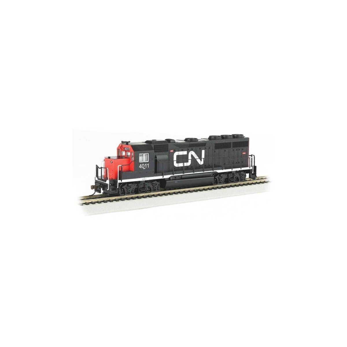 EMD GP40 - DCC -- Canadian National 4011 (Early, black, red, white Noodle Logo), HO, Bachmann Industries 60315