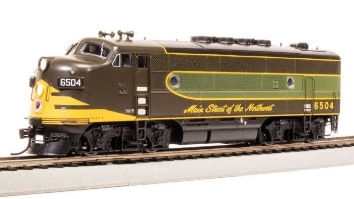 EMD F3A - Standard DC - Stealth -- Northern Pacific 6504A (Streamliner Scheme, green, yellow), HO, Broadway Limited Imports 8338