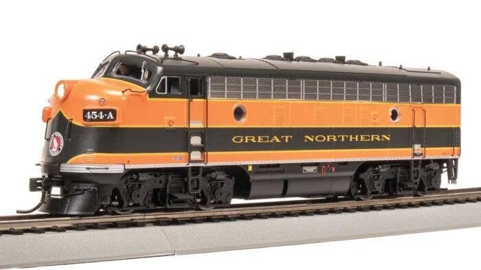 EMD F7A - Standard DC - Stealth -- Great Northern 454D (Freight Empire Scheme, Pullman Green, Orange), HO, Broadway Limited Impo