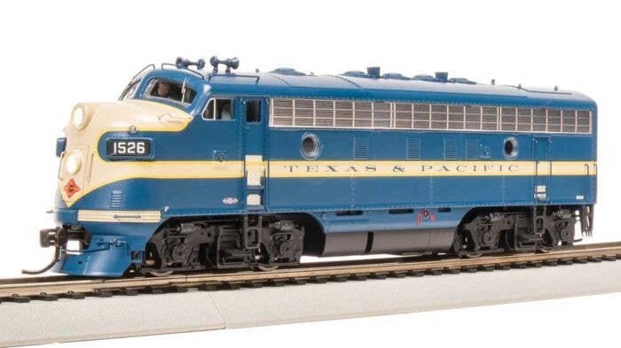 EMD F7A - Standard DC - Stealth -- Texas & Pacific 1526 (Eagle, blue, gray), HO, Broadway Limited Imports 8316