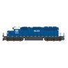 EMD SD40-2 w/DCC -- Helm Leasing HLCX (blue, white), HO, Intermountain Railway Company 49376