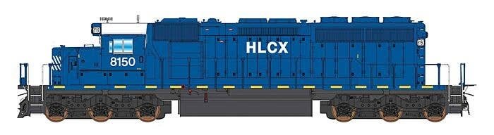 EMD SD40-2 w/DCC -- Helm Leasing HLCX (blue, white), HO, Intermountain Railway Company 49376