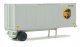 28′ Container with Chassis 2-Pack - Assembled -- United Parcel Service (Modern Shield Logo g, HO, Walthers SceneMaster 8601
