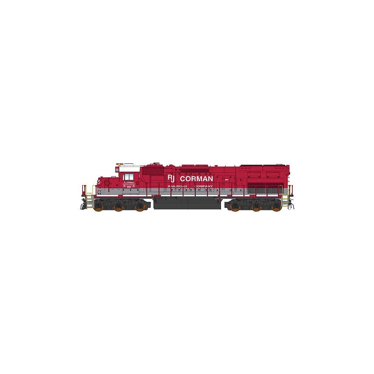 EMD SD40T-2 Tunnel Motor w/DCC -- RJ Corman (red, gray, white), HO, Intermountain Railway Company 49423
