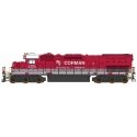 EMD SD40T-2 Tunnel Motor w/DCC -- RJ Corman (red, gray, white), HO, Intermountain Railway Company 49423