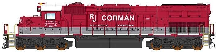 EMD SD40T-2 Tunnel Motor w/DCC -- RJ Corman (red, gray, white), HO, Intermountain Railway Company 49423