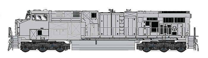 GE ES44AC w/DCC -- Undecorated, HO, Intermountain Railway Company 49730