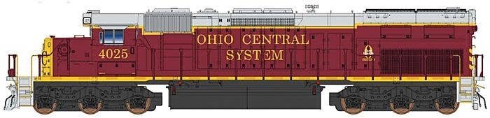EMD SD40T-2 Tunnel Motor w/DCC -- Ohio Central (maroon, gray, yellow), HO, Intermountain Railway Company 49428
