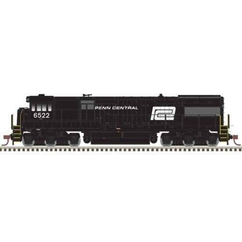 GE U28C - Standard DC - Master(R) Silver -- Penn Central 6526 (black, white, Large Logo), HO, Atlas Model Railroad Co. 10004590