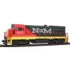 GE U18B w/LokSound & DCC -- Nacionales de Mexico (orange, dark green, silver, Large NdeM), HO, Intermountain Railway Company 494