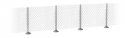 Metal Industrial Fence -- Kit - 23-5/8 x 5/8′ 60cm x 16mm (32 Posts), N, Walthers SceneMaster 9000