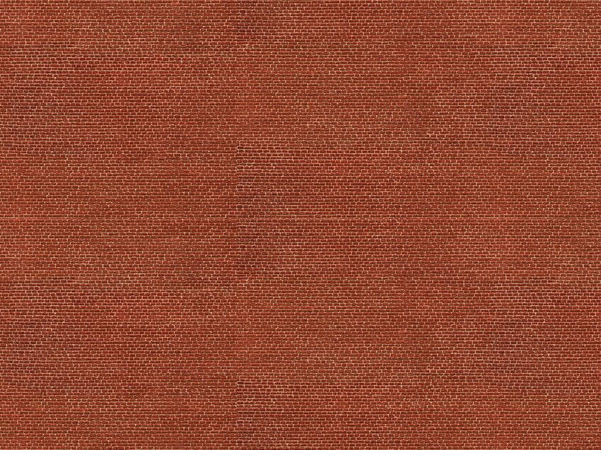 3D Cardboard Sheet “Clinker”, red, N, NOCH 56910