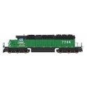EMD SD40-2 w/DCC -- First Union Rail FURX (ex-BN Cascade Green, black white, Conspicuity Marks), HO, Intermountain Railway Compa