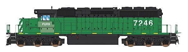 EMD SD40-2 w/DCC -- First Union Rail FURX (ex-BN Cascade Green, black white, Conspicuity Marks), HO, Intermountain Railway Compa