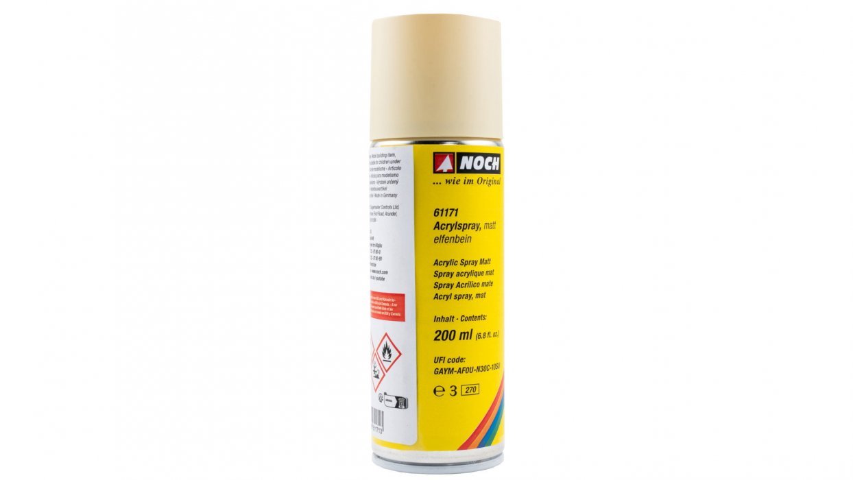 Acrylic Spray, matt, ivory, All Scales, NOCH 61171