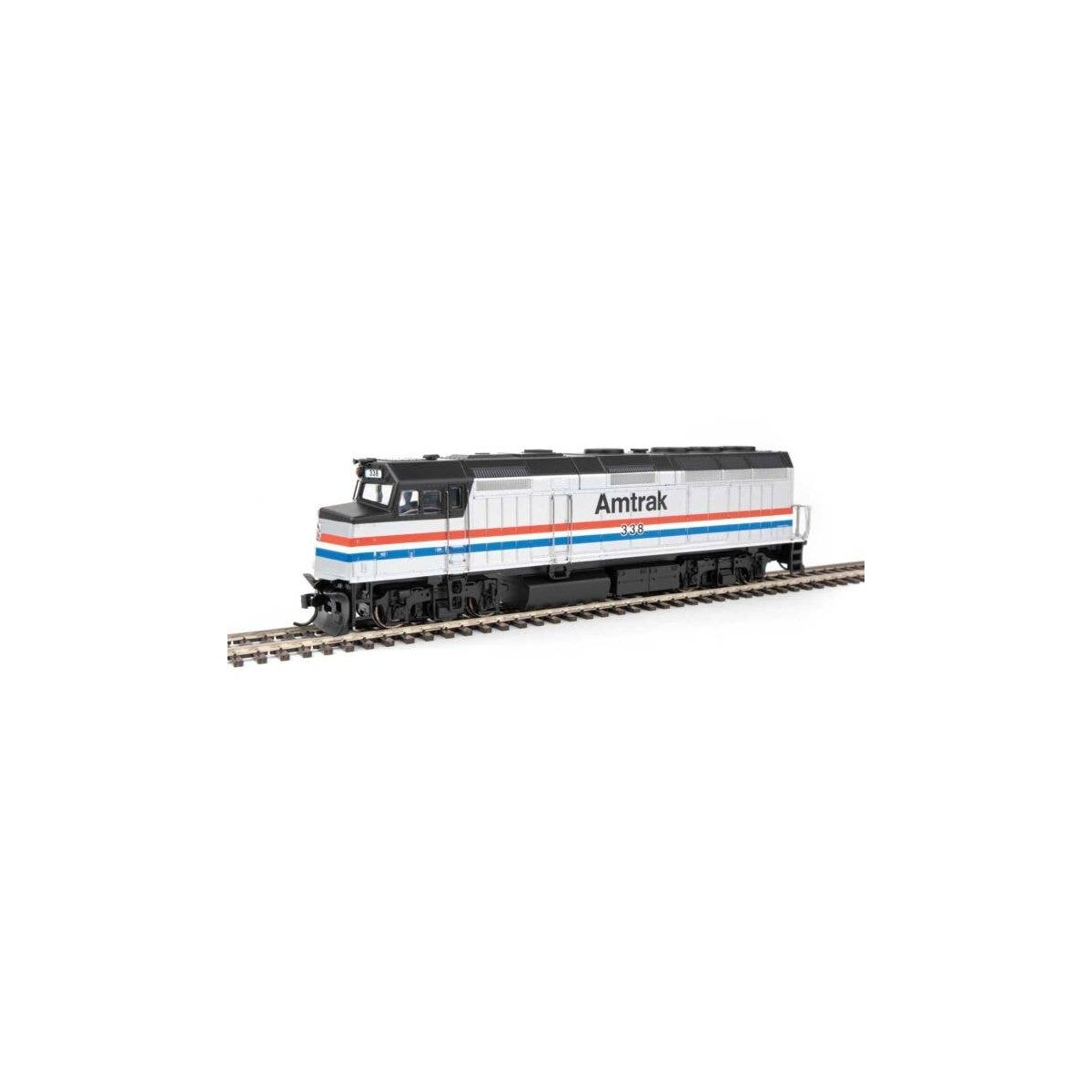 EMD F40PH - ESU Sound and DCC -- Amtrak(R) 338 (Phase III Equal Red, White, Blue Stripes), HO, WalthersMainline 19465