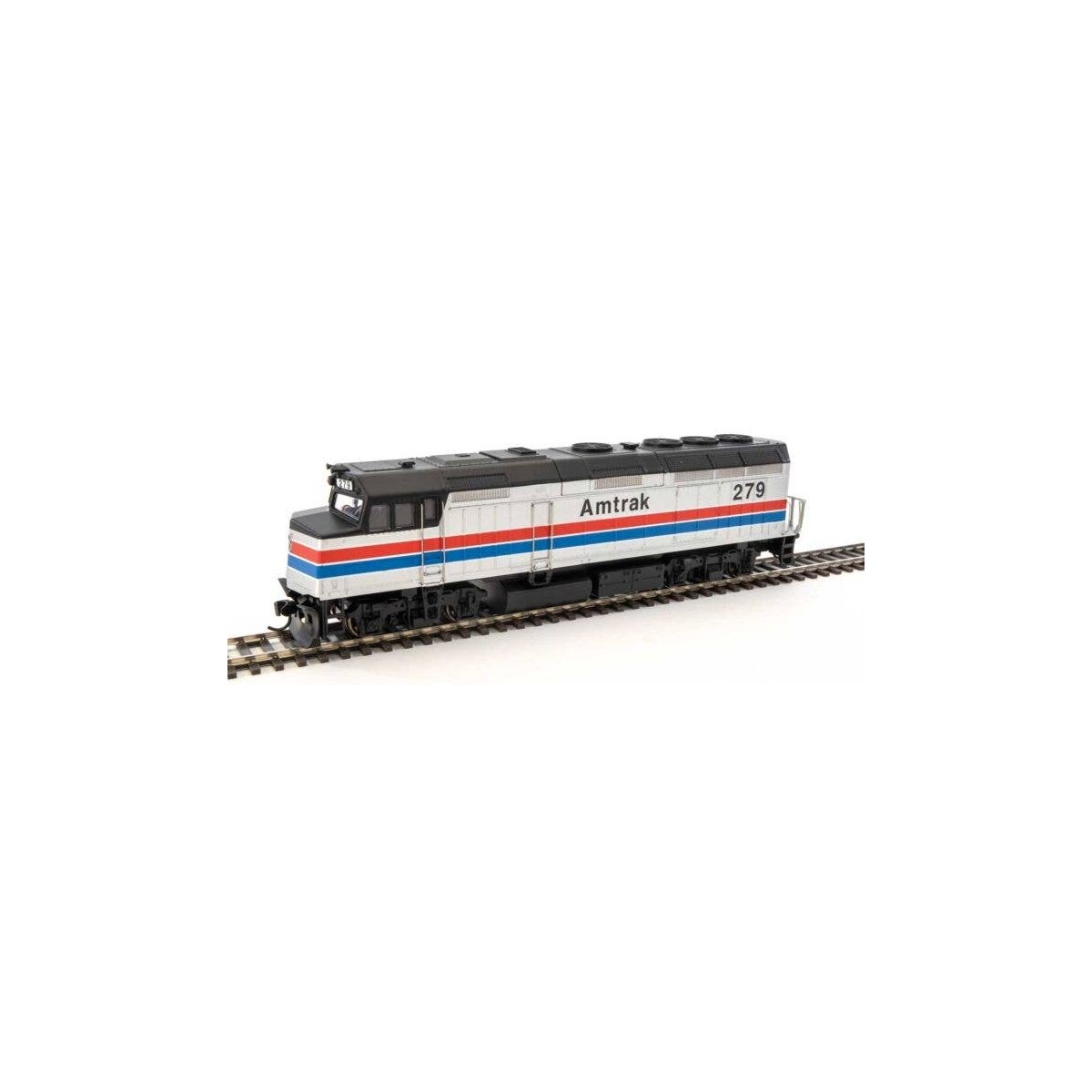 EMD F40PH - ESU Sound and DCC -- Amtrak(R) 279 (Phase II silver, red, white, blue, black), HO, WalthersMainline 19464
