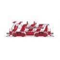 EMD SW7 - Standard DC - Stealth -- Santa′s Workshop 2 (Christmas, red, white), N, Broadway Limited Imports 9395