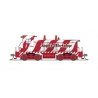 EMD SW7 - Standard DC - Stealth -- Santa′s Workshop 2 (Christmas, red, white), N, Broadway Limited Imports 9395