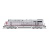 GE ES44AC - Standard DC - Stealth -- Chicago, Burlington & Quincy 6325 (Fantasy Scheme, silver, red, black), N, Broadway Limited