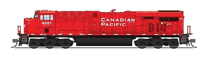 GE ES44AC - Standard DC - Stealth -- Canadian Pacific 9357 (red, black, white, No Logo), N, Broadway Limited Imports 8632