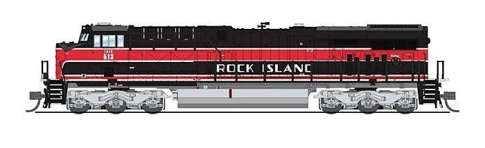 GE ES44AC - Standard DC - Stealth -- Iowa Interstate 513 (Rock Island Heritage, black, red, white), N, Broadway Limited Imports 