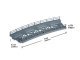 Bridge Base, curved, HO, NOCH 21350