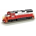 EMD GP40 - Standard DC -- Western Maryland 3795 (white, red, black), HO, Bachmann Industries 63536