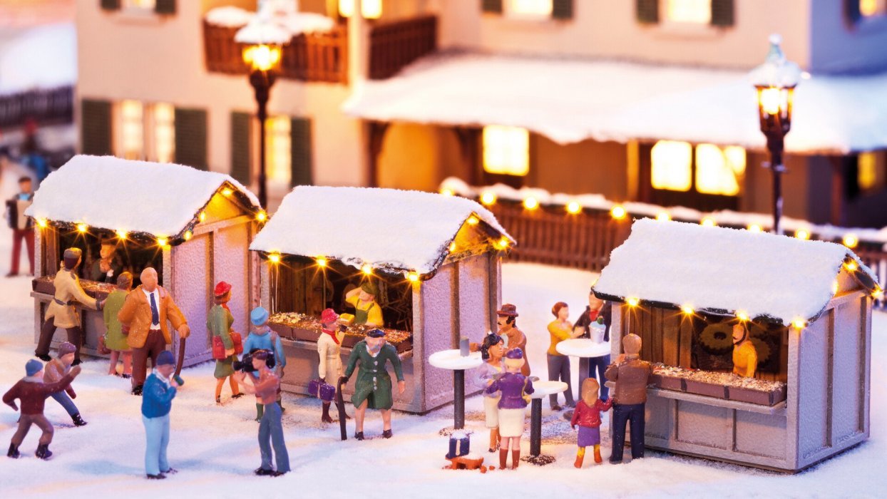 Christmas Market Stalls, HO, NOCH 66412