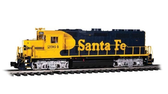 EMD GP40 - Standard DC -- Santa Fe 2964 (Warbonnet, blue, yellow), G, Bachmann Industries 91903