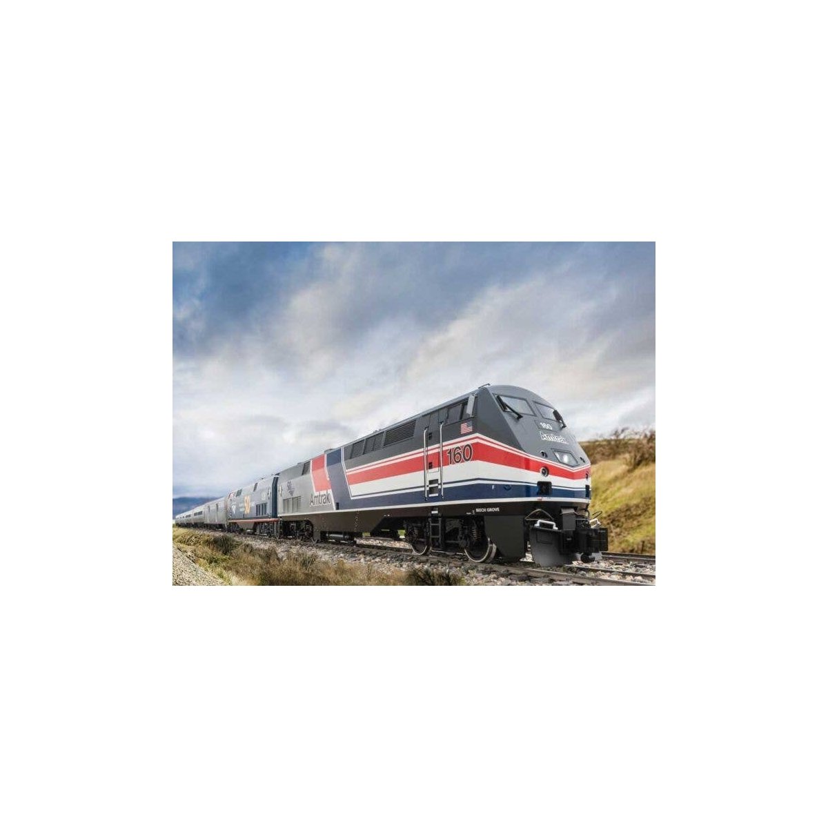 GE P42 Genesis - Sound and DCC -- Amtrak 160 (50th Anniversary `Pepsi Can` silver, red, blue, white, black, G, LGB 20493