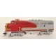 EMD F3A - Standard DC -- Santa Fe (Warbonnet, silver, red), HO, Intermountain Railway Company 49105