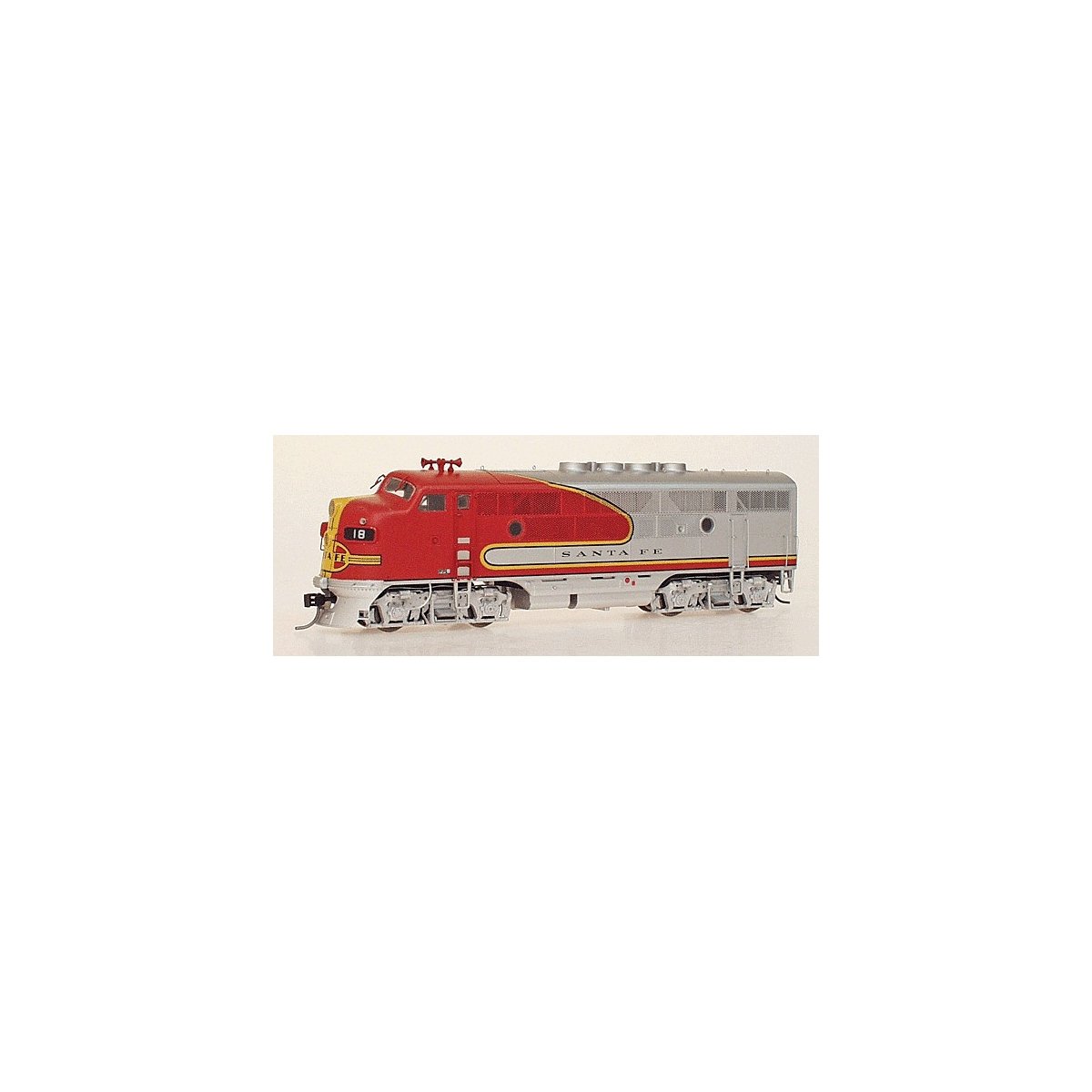 EMD F3A - Standard DC -- Santa Fe (Warbonnet, silver, red), HO, Intermountain Railway Company 49105