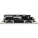 EMD GP60 - Standard DC - Master(TM) Silver -- Norfolk Southern 7133 (black, white), N, Atlas Model Railroad Co. 40004907