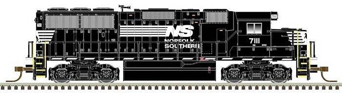EMD GP60 - Standard DC - Master(TM) Silver -- Norfolk Southern 7133 (black, white), N, Atlas Model Railroad Co. 40004907