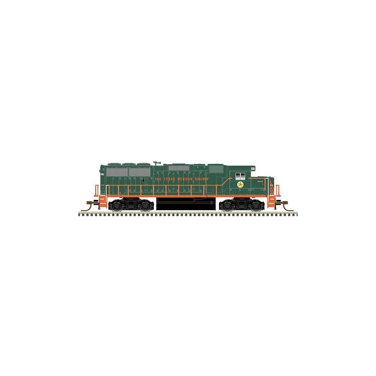 EMD GP60 - Standard DC - Master(TM) Silver -- Texas Mexican 870 (green, orange, no ditch lights), N, Atlas Model Railroad Co. 40