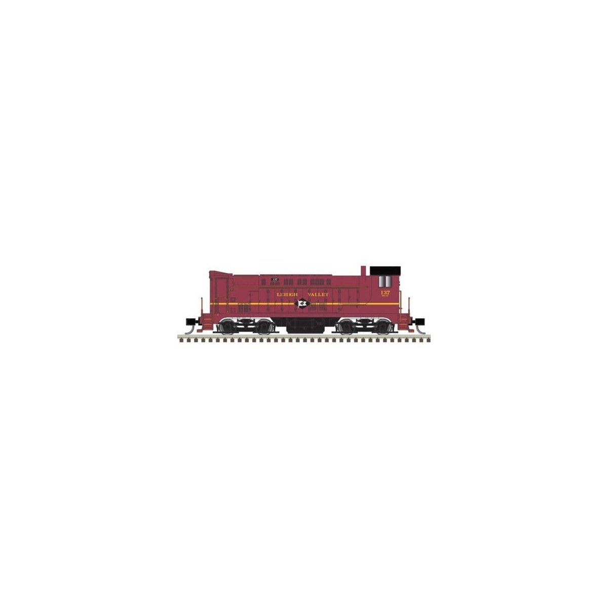 Baldwin VO1000 - Standard DC - Master(R) Silver -- Lehigh Valley 137 Cornell Red, yellow), N, Atlas Model Railroad Co. 40005959