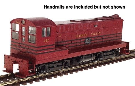 Diesel Baldwin S-12 Phase I Powered -- Lehigh Valley 242 (Cornell Red), HO, Bowser/Stewart Hobbies 4914