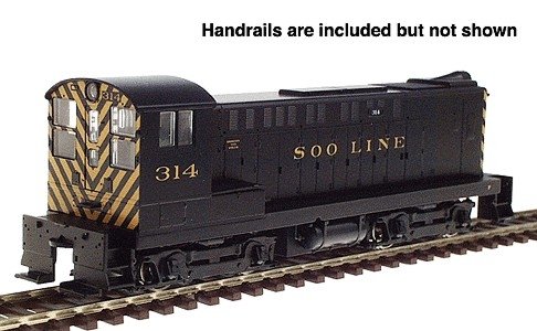 Diesel Baldwin S-12 Phase I Powered -- Soo Line 314 (black & yellow), HO, Bowser/Stewart Hobbies 4908