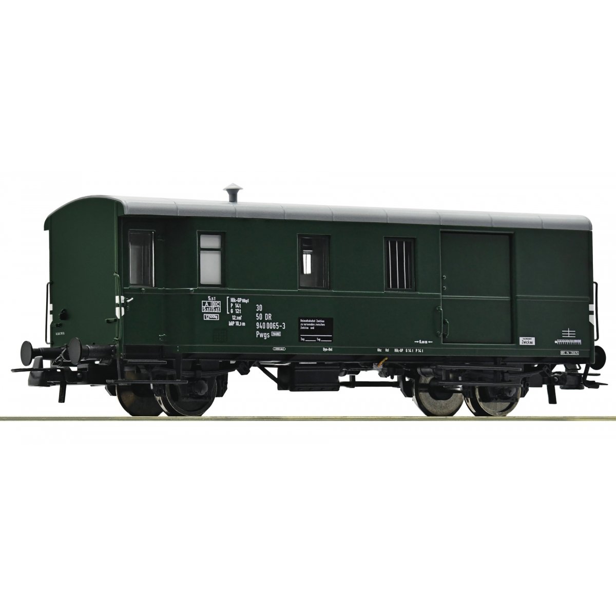 Goods train baggage wagon -- Güterzug-Gepäckwagen -- DR - HO - Roco Fleischmann 6200018