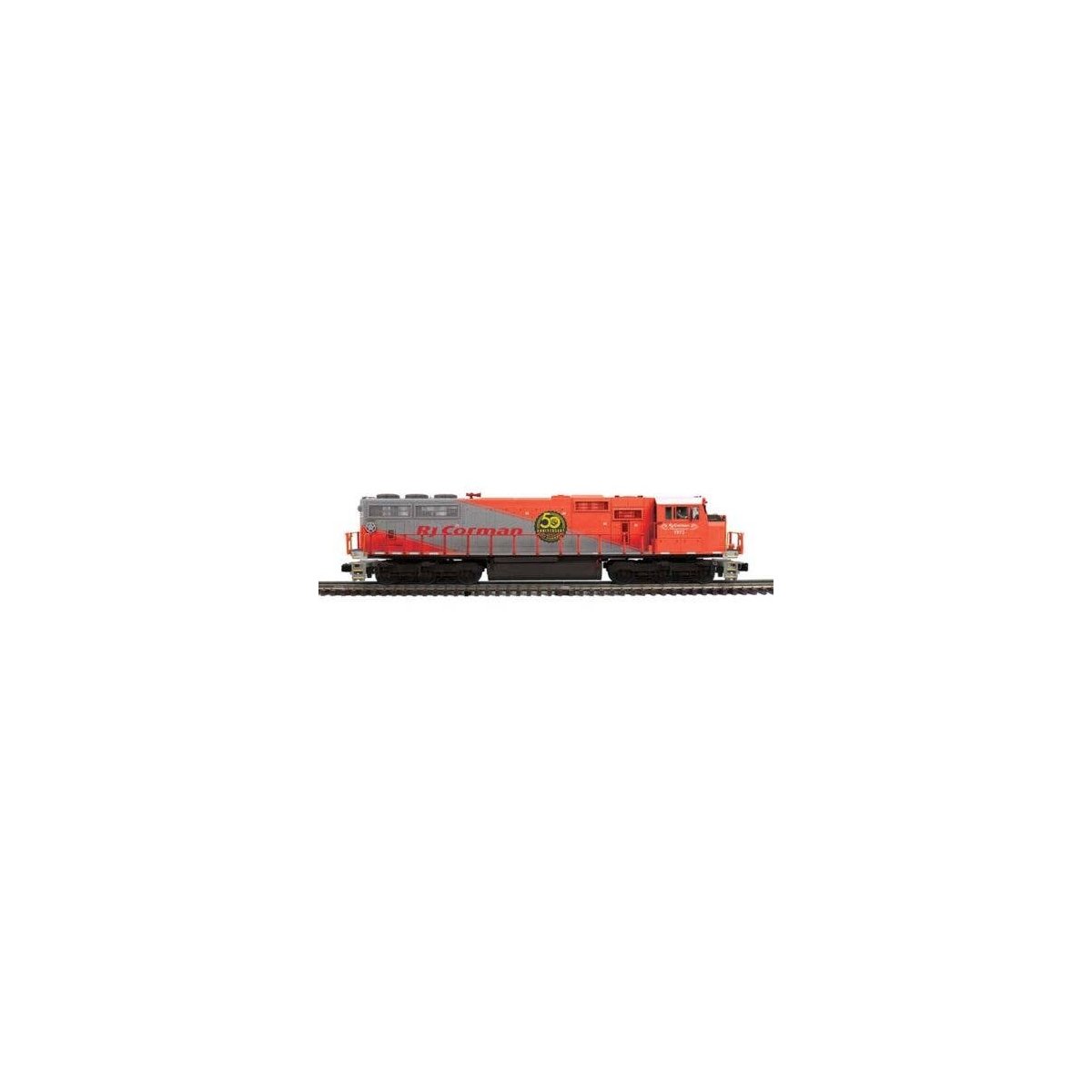EMD SD70MAC - 2-Rail - Proto-Sound 3.0 - Premier -- RJ Corman 1973 (red, white, black, gray, gold), O, Atlas O 30138223