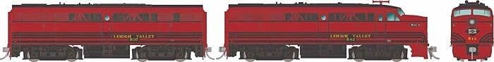 Alco FA1-FB1 Set - Sound and DCC -- Lehigh Valley 542, 537 (Cornell Red, black), HO, Rapido Trains Inc 37551